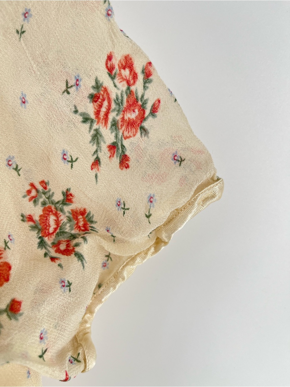 Vintage Northern Traditions M Rayon Floral Midi Dress Cottagecore Rose Sash - Picture 7 of 15